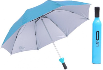 JOTKAPARKASH Sky Blue One Plain Color Automatic 2 Fold Umbrella for Men :: Women Umbrella Umbrella(Multicolor)