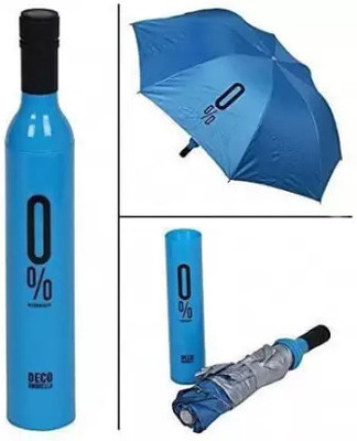SBTs UV Protection , Windproof, Double Layer Umbrella with Wine Bottle, Chatari Umbrella(Blue, Multicolor)