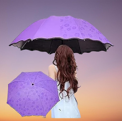Vamigo Magic Umbrella With Color changing Secret Blossom for Rain Umbrella 130 Umbrella(Purple)