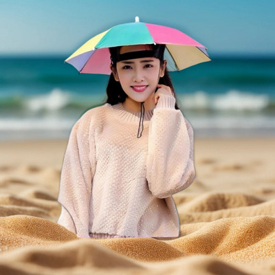 INFISPACE Hands Free Umbrella Hat for Poolside Relaxation Umbrella(Multicolor)
