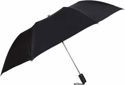 Fendo DISCOVER 2 FOLD Auto Open 24.5 Monsoon UV Protection For Men,Boys Umbrella(Black, Silver)