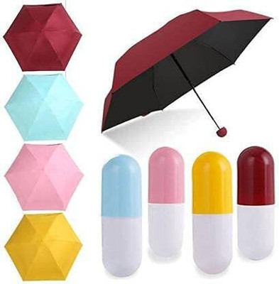 SBTs Nylon Capsule Shape Umbrella For Man and Woman Umbrella(Multicolor)