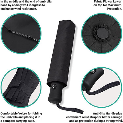 Dfasion Auto open and close umbrella to use a rain 70 Umbrella(Black)