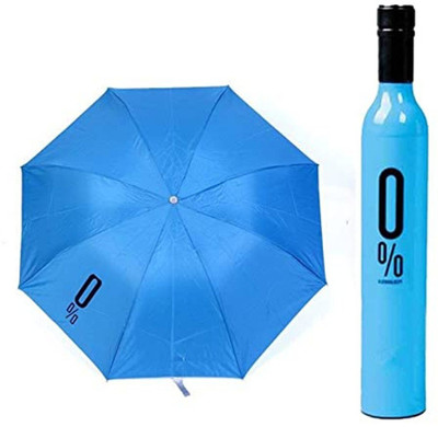 SBTs Bottle Shape Compact & Folding Umbrella for UV Protection & Rain for Women & Men Umbrella(Blue)