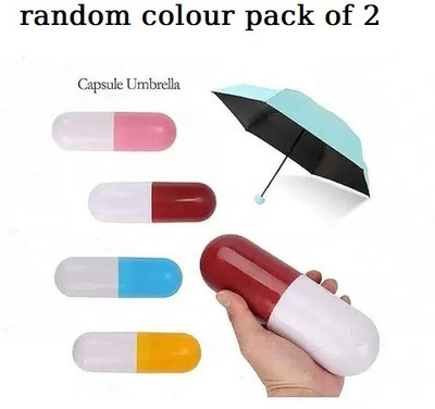 aadicare UNISEX CAPSULE UMBRELLA EASY TO CARRY AND FOLDABLE (PACK OF 2) Umbrella(Multicolor)