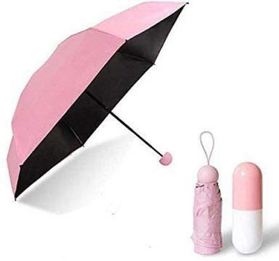 SBTs Foldable Mini Cute and Small Capsule Design Umbrella with Capsule Case Umbrella(Pink)
