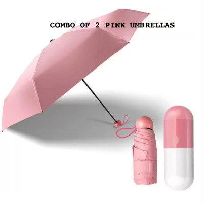 SBTs COMBO OF 2 CAPSULE UMBRELLA- 1 PINK 1 PINK Umbrella(Multicolor)