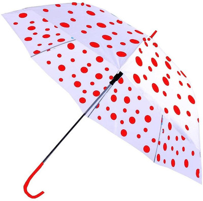 INFISPACE Polka dot Umbrella Umbrella(White, Red)