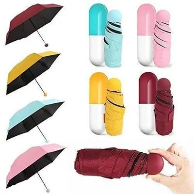 AADIMART CAPSULE DESIGN UNIQUE UMBRELLA EASY TO CARRY PACK OF 1 Umbrella(Multicolor)