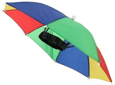 INFISPACE Head Umbrella For For Any One 21 Inchs Pack of 1 Color Umberallas For Sun& Rain Umbrella(Multicolor)