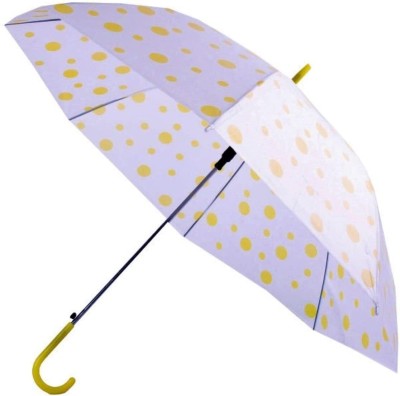 INFISPACE Polka dot Umbrella Umbrella(White, Yellow)