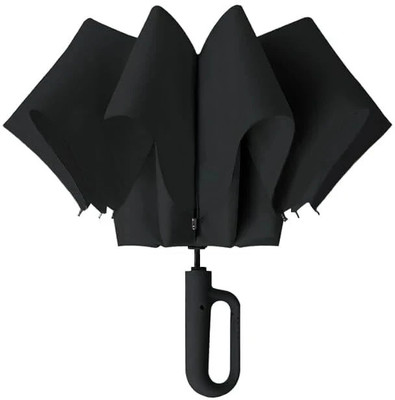 JKICHNM Umbrella for Men Women Folding Umbrella With Carabiner Handle Umbrella(Black)