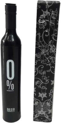 SBTs Windproof Double Layer Folding Wine Umbrella with Bottle Cover Umbrella(Black)