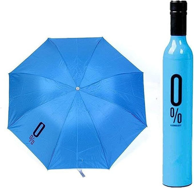 PRISO Foldable Bottle Umbrella Windproof and Rain Protection Double Layer Umbrella Umbrella(Multicolor)