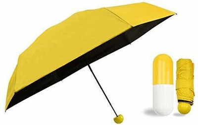 SBTs Pocket Capsule Umbrella Ultra Light Mini Umbrella Umbrella(Yellow)
