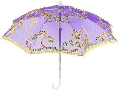 INFISPACE Ladoo Gopal Ji Fancy Chhatri Umbrella for , 12 Inchs & Purple Color pack of 2 Umbrella(Purple)