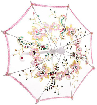 INFISPACE Ladoo Gopal Ji Fancy Chhatri/Embroidered Umbrella for God Krishna Umbrella(Pink)
