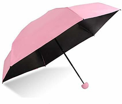 SBTs Designer Ultra Mini UV Coated Travel Capsule Umbrella Blush Pink Color Umbrella(Pink)