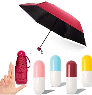 SBTs Capsule Shape Umbrella For Man and Woman, Mini Cute and Small Umbrella(Multicolor)