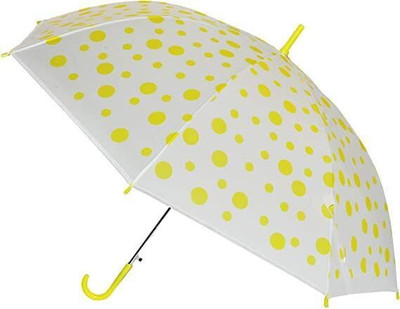 INFISPACE Transparent Polka Dot Umbrella Umbrella(Yellow)