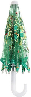 INFISPACE Ladoo Gopal Ji Fancy Chhatri Umbrella for , 12 Inchs & Green Color pack of 4 Umbrella(Green)