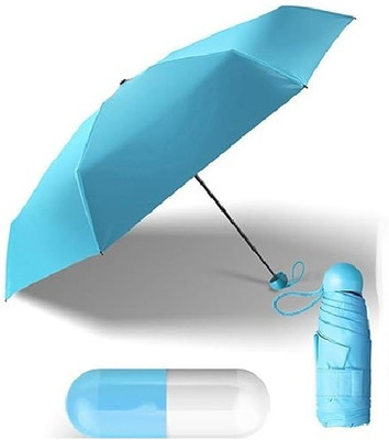 SBTs Stylish Windproof Foldable Capsule Umbrella for UV Protection Rain Outdoor_P11 Umbrella(Multicolor)