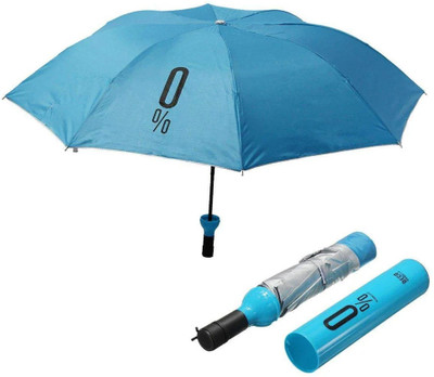 SBTs Double Layer Folding Portable Wine Bottle Umbrella With Cover Or UV Protection Umbrella(Blue)