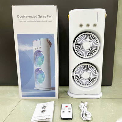 ENMORA Double Ended Spray Fan (Newly 2024) Desk Fan with Mist VCD19 Double Ended Spray Fan (Newly 2024) Desk Fan with Mist IOP19 USB Fan(White)
