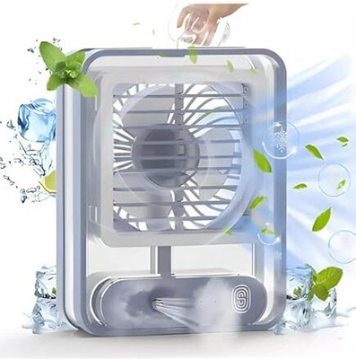 IMMUTABLE Electric Small Desk Fan with Mist Spray,LED Light Battery Operated YUT9 Electric Small Desk Fan with Mist Spray,LED Light Battery Operated YUT9 USB Fan(Multicolor)