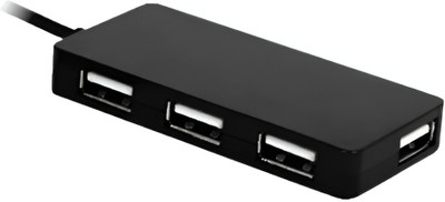 PREMBROTHERS Playy Plus 2.0 4-Port High Speed Data Transfer 480 Mbps USB Hub(Black)