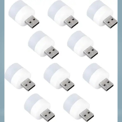 justcellz Handy Plug-in Light for Bedroom & Office Small USB LED Light – Energy-Saving Night Lamp for Use with Power Banks or PCs Led Light(White)