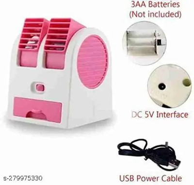4uonly Mini Water Cooler AC USB and Battery Operated Air 35 Mini Water Cooler AC USB and Battery Operated Air 35 USB Air Cooler(Multicolor)