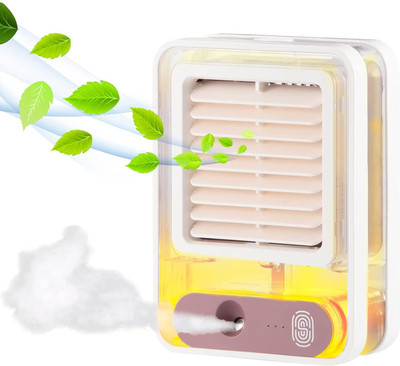 IMMUTABLE Electric Small Desk Fan with Mist Spray,LED Light Battery Operated YUT1 Electric Small Desk Fan with Mist Spray,LED Light Battery Operated YUT1 USB Fan(Multicolor)