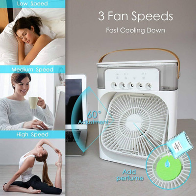 4uonly big 24x7 eMall Big Portable Mist Fan, Cooling Fan hjk9 big 24x7 eMall Big Portable Mist Fan, Cooling Fan hjk9 USB Air Cooler(Multicolor)