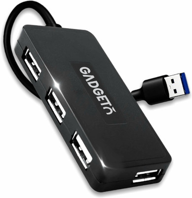 Henture Gadget 4-Port USB Hub 2.0 With Hi-Speed Data Transfer USB Hub(Black)