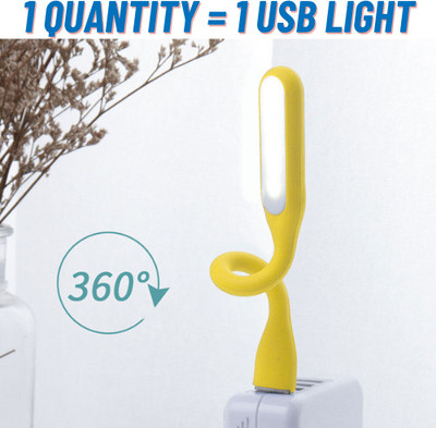 RPMSD Flexible mini USB LED light LED Lamp 5V 1.2W Portable Flexible Light Flexible mini USB LED light LED Lamp 5V 1.2W Portable Flexible Light Led Light(Yellow)