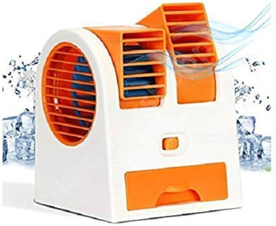 IMMUTABLE Portable Dual Bladeless Mini Cooler Desktop Table Fan Small Water Air ece1 Portable Dual Bladeless Mini Cooler Desktop Table Fan Small Water Air ece1 USB Air Cooler(Multicolor)