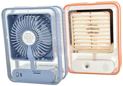 ENMORA Misting Small Fan with Mist LED Light,Electric Battery Operated AQW14 Misting Small Fan with Mist LED Light,Electric Battery Operated AQW14 USB Fan(Multicolor)