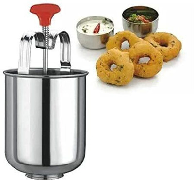 QUISTAL Stainless Steel Food Grade Medu Vada Maker with Stand/ Manual Perfectly Shaped Vada Maker