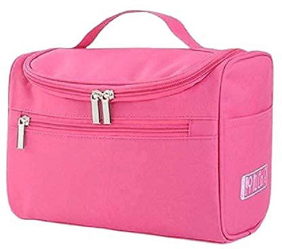 Aspora Travel Cosmetic Bag – Large-Capacity, Trendy Makeup Organizer for Women Spacious, stylish, and travel-friendly cosmetic bag for organized beauty storage Vanity Box(Pink)