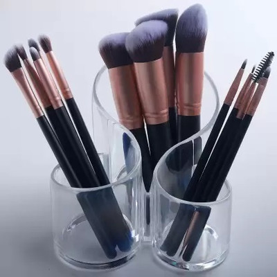 VERPHX 3 Compartments Acrylic Makeup box(clear)