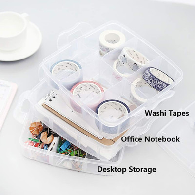 Coozico Storage Box Container With Collapsible And Removable COSMETIC Vanity Box(White)