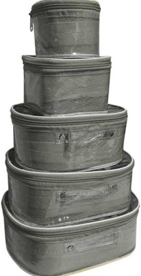 TAI collections DOT GREY 5 KIT 1 PC VANITY BOX Vanity Box(Grey)