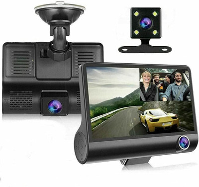 OGT 2025 Three Way Full HD with 4 Inch Display, G-Sensor Motion Detection,170 Degree Sports and Action Camera(Black, 5 MP)