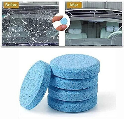 Somapa Car Glass Cleaning Tablet Vehicle Glass Cleaner Liquid ( 5 PCS ) Tablet Concentrate Vehicle Glass Cleaner(5 g)