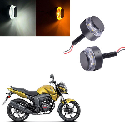Vagary Front LED Indicator Light for Honda CB Trigger(White, Amber)
