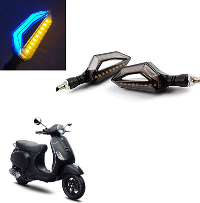 Vagary Front, Rear LED Indicator Light for Piaggio Vespa LX(Blue, Yellow)
