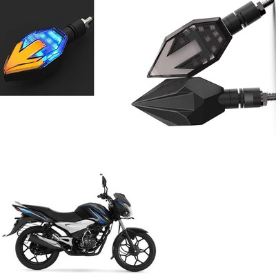 Vagary Front, Rear LED Indicator Light for Bajaj Discover 100(Blue, Yellow)