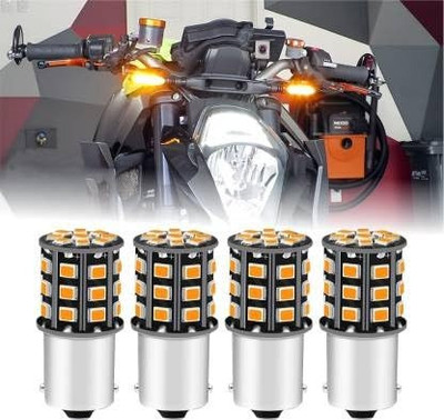 aksmit Rear, Front LED Indicator Light for Universal For Bike Universal For Car(Yellow)
