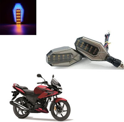 Vagary Front, Rear LED Indicator Light for Honda CBF 125(Blue, Yellow)